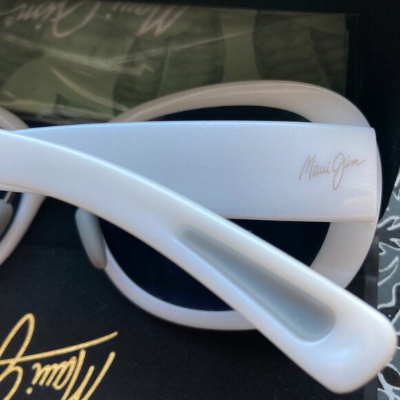 Maui Jim Nahiku MJ 436 05 White Pearl Frame POLARIZED Lens Sunglass Women's New - Picture 14 of 16